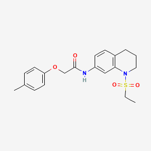 molecular formula C20H24N2O4S B6573322 N-[1-(ethanesulfonyl)-1,2,3,4-tetrahydroquinolin-7-yl]-2-(4-methylphenoxy)acetamide CAS No. 946293-01-2