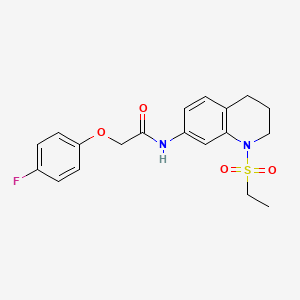 molecular formula C19H21FN2O4S B6573324 N-[1-(ethanesulfonyl)-1,2,3,4-tetrahydroquinolin-7-yl]-2-(4-fluorophenoxy)acetamide CAS No. 946352-23-4