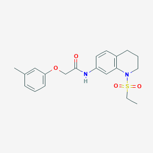 molecular formula C20H24N2O4S B6573340 N-[1-(ethanesulfonyl)-1,2,3,4-tetrahydroquinolin-7-yl]-2-(3-methylphenoxy)acetamide CAS No. 946226-11-5
