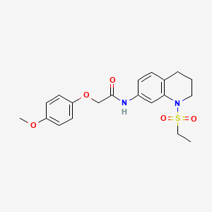 molecular formula C20H24N2O5S B6573344 N-[1-(ethanesulfonyl)-1,2,3,4-tetrahydroquinolin-7-yl]-2-(4-methoxyphenoxy)acetamide CAS No. 946293-05-6