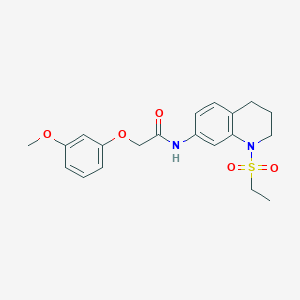 molecular formula C20H24N2O5S B6573347 N-[1-(ethanesulfonyl)-1,2,3,4-tetrahydroquinolin-7-yl]-2-(3-methoxyphenoxy)acetamide CAS No. 946226-15-9