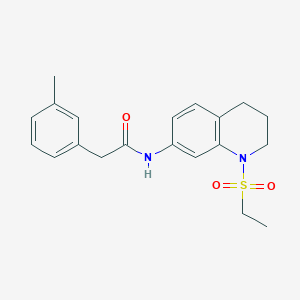 molecular formula C20H24N2O3S B6573354 N-[1-(ethanesulfonyl)-1,2,3,4-tetrahydroquinolin-7-yl]-2-(3-methylphenyl)acetamide CAS No. 946300-25-0