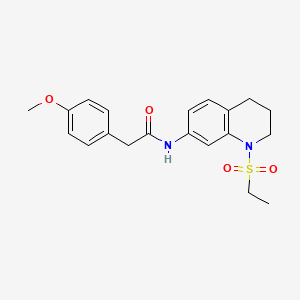 molecular formula C20H24N2O4S B6573358 N-[1-(ethanesulfonyl)-1,2,3,4-tetrahydroquinolin-7-yl]-2-(4-methoxyphenyl)acetamide CAS No. 946225-52-1
