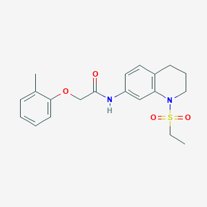 molecular formula C20H24N2O4S B6573362 N-[1-(ethanesulfonyl)-1,2,3,4-tetrahydroquinolin-7-yl]-2-(2-methylphenoxy)acetamide CAS No. 946300-40-9