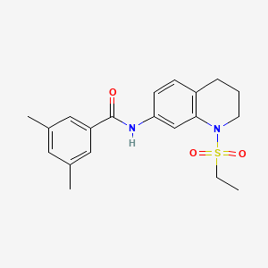 molecular formula C20H24N2O3S B6573396 N-[1-(ethanesulfonyl)-1,2,3,4-tetrahydroquinolin-7-yl]-3,5-dimethylbenzamide CAS No. 946300-09-0