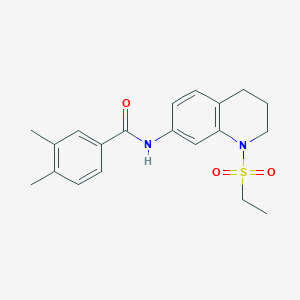 molecular formula C20H24N2O3S B6573401 N-[1-(ethanesulfonyl)-1,2,3,4-tetrahydroquinolin-7-yl]-3,4-dimethylbenzamide CAS No. 946292-81-5