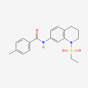 molecular formula C19H22N2O3S B6573431 N-[1-(ethanesulfonyl)-1,2,3,4-tetrahydroquinolin-7-yl]-4-methylbenzamide CAS No. 946352-19-8