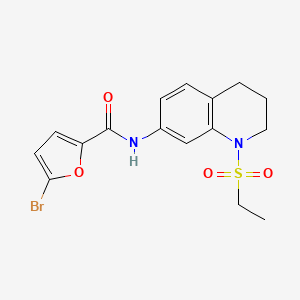 molecular formula C16H17BrN2O4S B6573472 5-bromo-N-[1-(ethanesulfonyl)-1,2,3,4-tetrahydroquinolin-7-yl]furan-2-carboxamide CAS No. 946300-17-0