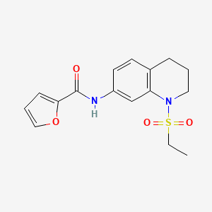 molecular formula C16H18N2O4S B6573509 N-[1-(ethanesulfonyl)-1,2,3,4-tetrahydroquinolin-7-yl]furan-2-carboxamide CAS No. 946292-68-8