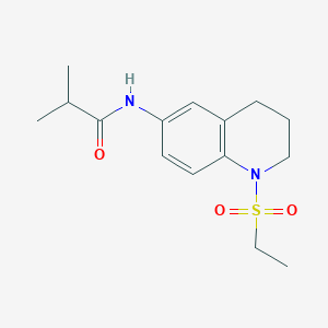 molecular formula C15H22N2O3S B6573530 N-[1-(ethanesulfonyl)-1,2,3,4-tetrahydroquinolin-6-yl]-2-methylpropanamide CAS No. 946282-72-0