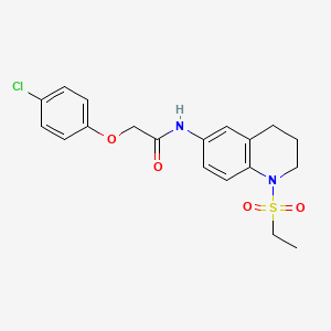 molecular formula C19H21ClN2O4S B6573554 2-(4-chlorophenoxy)-N-[1-(ethanesulfonyl)-1,2,3,4-tetrahydroquinolin-6-yl]acetamide CAS No. 946282-28-6