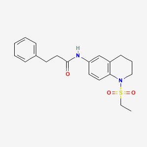 molecular formula C20H24N2O3S B6573565 N-[1-(ethanesulfonyl)-1,2,3,4-tetrahydroquinolin-6-yl]-3-phenylpropanamide CAS No. 946294-88-8