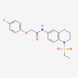 molecular formula C19H21FN2O4S B6573566 N-[1-(ethanesulfonyl)-1,2,3,4-tetrahydroquinolin-6-yl]-2-(4-fluorophenoxy)acetamide CAS No. 946295-20-1