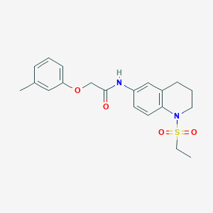 molecular formula C20H24N2O4S B6573571 N-[1-(ethanesulfonyl)-1,2,3,4-tetrahydroquinolin-6-yl]-2-(3-methylphenoxy)acetamide CAS No. 946282-80-0