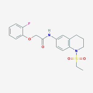 molecular formula C19H21FN2O4S B6573574 N-[1-(ethanesulfonyl)-1,2,3,4-tetrahydroquinolin-6-yl]-2-(2-fluorophenoxy)acetamide CAS No. 946345-63-7