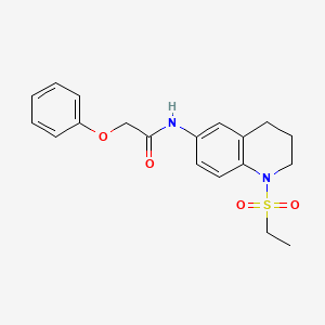molecular formula C19H22N2O4S B6573577 N-[1-(ethanesulfonyl)-1,2,3,4-tetrahydroquinolin-6-yl]-2-phenoxyacetamide CAS No. 946337-13-9