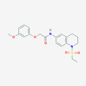molecular formula C20H24N2O5S B6573584 N-[1-(ethanesulfonyl)-1,2,3,4-tetrahydroquinolin-6-yl]-2-(3-methoxyphenoxy)acetamide CAS No. 946214-62-6