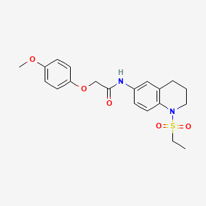 molecular formula C20H24N2O5S B6573592 N-[1-(ethanesulfonyl)-1,2,3,4-tetrahydroquinolin-6-yl]-2-(4-methoxyphenoxy)acetamide CAS No. 946295-24-5