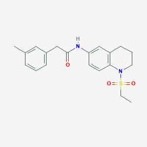 molecular formula C20H24N2O3S B6573597 N-[1-(ethanesulfonyl)-1,2,3,4-tetrahydroquinolin-6-yl]-2-(3-methylphenyl)acetamide CAS No. 946214-42-2