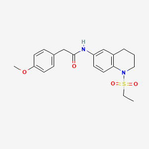 molecular formula C20H24N2O4S B6573599 N-[1-(ethanesulfonyl)-1,2,3,4-tetrahydroquinolin-6-yl]-2-(4-methoxyphenyl)acetamide CAS No. 946282-22-0