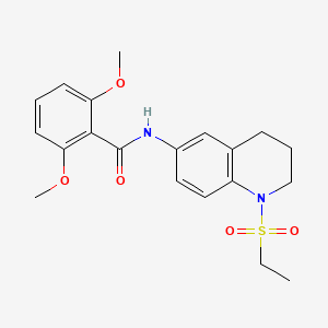 molecular formula C20H24N2O5S B6573623 N-[1-(ethanesulfonyl)-1,2,3,4-tetrahydroquinolin-6-yl]-2,6-dimethoxybenzamide CAS No. 946214-06-8