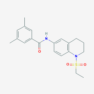 molecular formula C20H24N2O3S B6573647 N-[1-(ethanesulfonyl)-1,2,3,4-tetrahydroquinolin-6-yl]-3,5-dimethylbenzamide CAS No. 946282-52-6