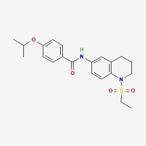 molecular formula C21H26N2O4S B6573669 N-[1-(ethanesulfonyl)-1,2,3,4-tetrahydroquinolin-6-yl]-4-(propan-2-yloxy)benzamide CAS No. 946213-98-5