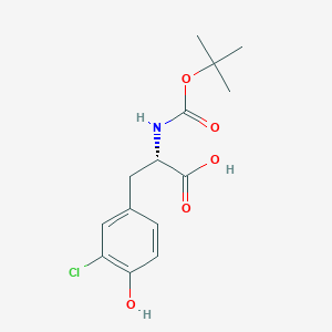 molecular formula C14H18ClNO5 B065737 Boc-3-chloro-L-tyrosine CAS No. 192315-36-9