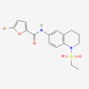 molecular formula C16H17BrN2O4S B6573704 5-bromo-N-[1-(ethanesulfonyl)-1,2,3,4-tetrahydroquinolin-6-yl]furan-2-carboxamide CAS No. 946214-34-2