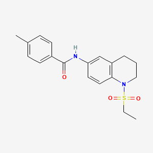 molecular formula C19H22N2O3S B6573708 N-[1-(ethanesulfonyl)-1,2,3,4-tetrahydroquinolin-6-yl]-4-methylbenzamide CAS No. 946295-16-5