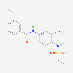 molecular formula C19H22N2O4S B6573746 N-[1-(ethanesulfonyl)-1,2,3,4-tetrahydroquinolin-6-yl]-3-methoxybenzamide CAS No. 946345-39-7