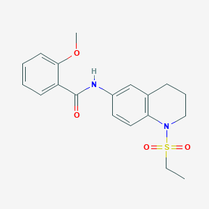 molecular formula C19H22N2O4S B6573774 N-[1-(ethanesulfonyl)-1,2,3,4-tetrahydroquinolin-6-yl]-2-methoxybenzamide CAS No. 946282-58-2