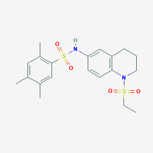 molecular formula C20H26N2O4S2 B6573790 N-[1-(ethanesulfonyl)-1,2,3,4-tetrahydroquinolin-6-yl]-2,4,5-trimethylbenzene-1-sulfonamide CAS No. 946241-94-7