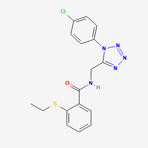 molecular formula C17H16ClN5OS B6573815 N-{[1-(4-chlorophenyl)-1H-1,2,3,4-tetrazol-5-yl]methyl}-2-(ethylsulfanyl)benzamide CAS No. 946232-69-5