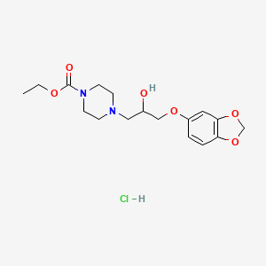 ethyl 4-[3-(2H-1,3-benzodioxol-5-yloxy)-2-hydroxypropyl]piperazine-1-carboxylate hydrochloride