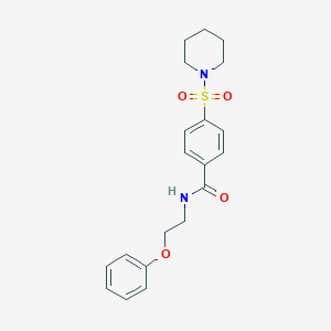 molecular formula C20H24N2O4S B6573999 N-(2-phenoxyethyl)-4-(piperidine-1-sulfonyl)benzamide CAS No. 1105227-07-3
