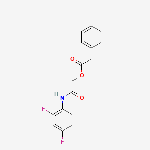 molecular formula C17H15F2NO3 B6574009 [(2,4-difluorophenyl)carbamoyl]methyl 2-(4-methylphenyl)acetate CAS No. 1797045-06-7