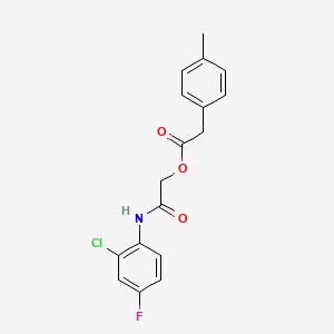 molecular formula C17H15ClFNO3 B6574015 [(2-chloro-4-fluorophenyl)carbamoyl]methyl 2-(4-methylphenyl)acetate CAS No. 1638709-61-1
