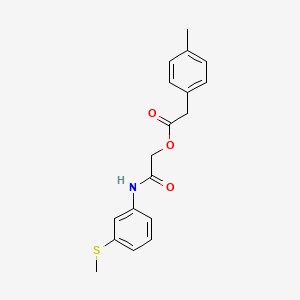 molecular formula C18H19NO3S B6574017 {[3-(methylsulfanyl)phenyl]carbamoyl}methyl 2-(4-methylphenyl)acetate CAS No. 1797254-95-5