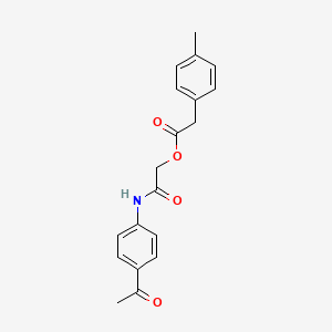 molecular formula C19H19NO4 B6574030 [(4-acetylphenyl)carbamoyl]methyl 2-(4-methylphenyl)acetate CAS No. 1794938-33-2
