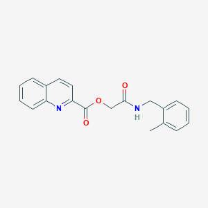 {[(2-methylphenyl)methyl]carbamoyl}methyl quinoline-2-carboxylate