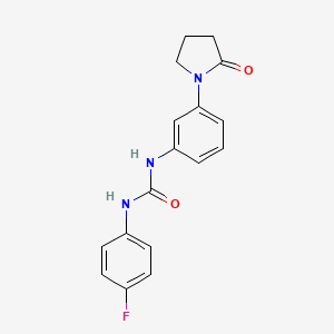 molecular formula C17H16FN3O2 B6574067 1-(4-fluorophenyl)-3-[3-(2-oxopyrrolidin-1-yl)phenyl]urea CAS No. 1209443-48-0