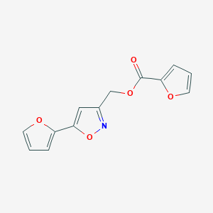 molecular formula C13H9NO5 B6574077 [5-(furan-2-yl)-1,2-oxazol-3-yl]methyl furan-2-carboxylate CAS No. 1105243-95-5