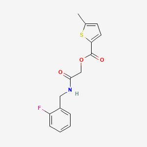 molecular formula C15H14FNO3S B6574081 {[(2-fluorophenyl)methyl]carbamoyl}methyl 5-methylthiophene-2-carboxylate CAS No. 1794785-89-9