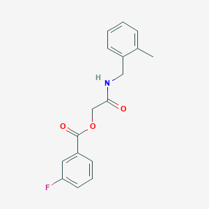 {[(2-methylphenyl)methyl]carbamoyl}methyl 3-fluorobenzoate