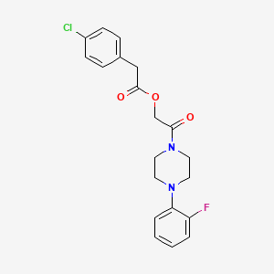 2-[4-(2-fluorophenyl)piperazin-1-yl]-2-oxoethyl 2-(4-chlorophenyl)acetate