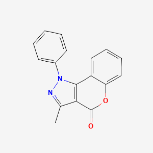 molecular formula C17H12N2O2 B6574136 3-methyl-1-phenyl-1H,4H-chromeno[4,3-c]pyrazol-4-one CAS No. 2764-19-4