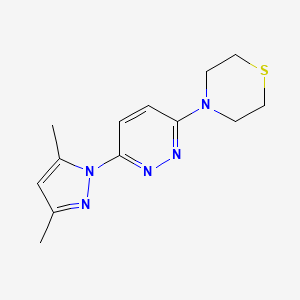 molecular formula C13H17N5S B6574142 4-[6-(3,5-dimethyl-1H-pyrazol-1-yl)pyridazin-3-yl]thiomorpholine CAS No. 219719-27-4