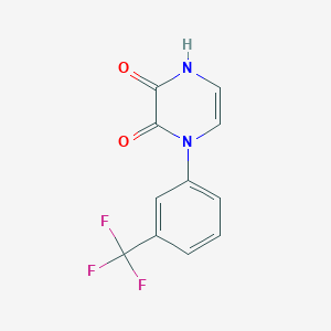 molecular formula C11H7F3N2O2 B6574147 1-[3-(trifluoromethyl)phenyl]-1,2,3,4-tetrahydropyrazine-2,3-dione CAS No. 671191-21-2