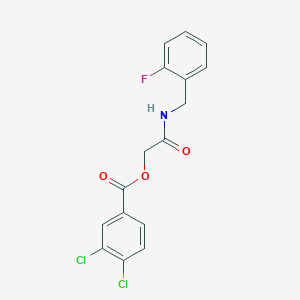 molecular formula C16H12Cl2FNO3 B6574152 {[(2-fluorophenyl)methyl]carbamoyl}methyl 3,4-dichlorobenzoate CAS No. 1794834-13-1